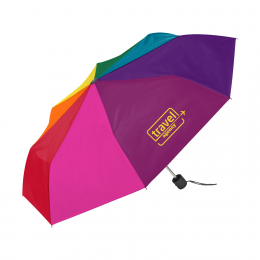 Logo Imprinted Mini Compact Umbrella - Rainbow